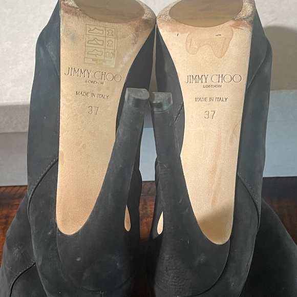 Jimmy Choo "Maggie" Black Suede Boots, Size 37 - Picture 5 of 8